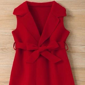red vest with hat for girls size 4